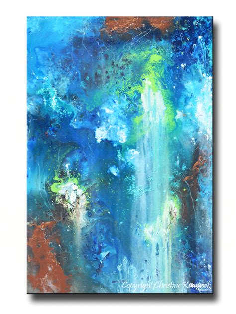 Giclee Print Art Abstract Painting Modern Blue Canvas