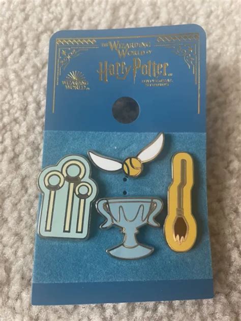 Harry Potter Quidditch Pin 4 Pins Set Universal Studios Hogwarts New