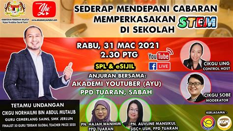 Savesave aktiviti bengkel stem untuk guru sains sekolah ren. 🔴 LIVE SEDERAP MENDEPANI CABARAN MEMPERKASAKAN STEM DI ...