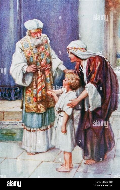 Hannah Presenting Her Son Samuel To Eli The High Priest At The Stock