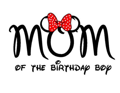 Download Disney Mom of the Birthday Boy Iron on Transfer Decal(iron ...