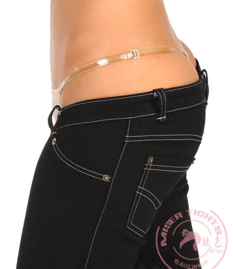 Sexy Women Plus Size Black Super Low Rise Waist Jeans Fold Flare Pants