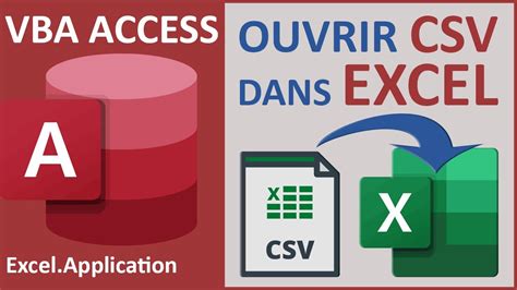 Ouvrir Un Fichier CSV Dans Excel En VBA Access YouTube