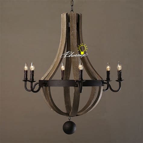 4.7 out of 5 stars 32. Anitque Wood And Iron Chandelier - Rustic - Chandeliers ...