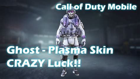 Call Of Duty Mobile Ghost Plasma Soldier Crazy Luck Youtube