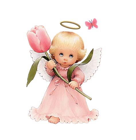Cute Angel With Tulip Free Clipart By Joeatta78