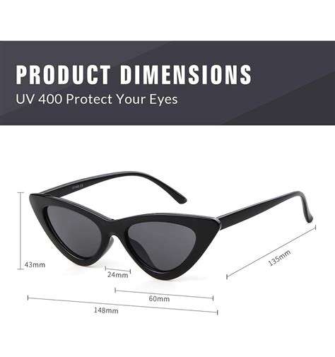 Retro Vintage Cateye Sunglasses For Women Clout Goggles Plastic Frame