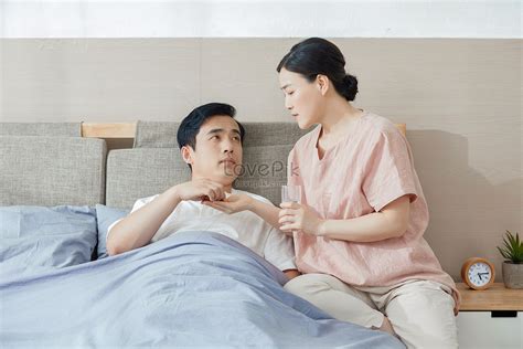 wife takes care of her husband to take medicine picture and hd photos free download on lovepik