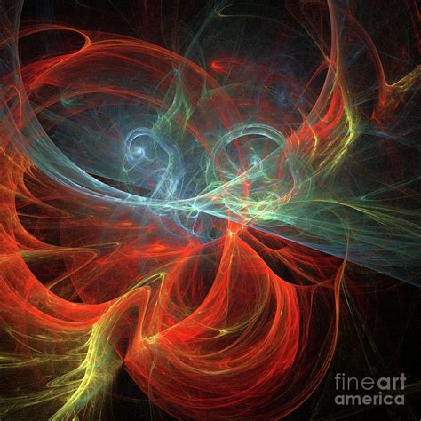 Fractals Digital Art Veils Of Fire And Ice By Elisabeth Lucas
