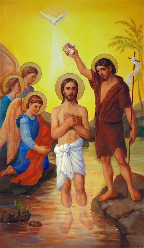 The Baptism Of Jesus Christ Painting By Svitozar Nenyuk Pixels Merch