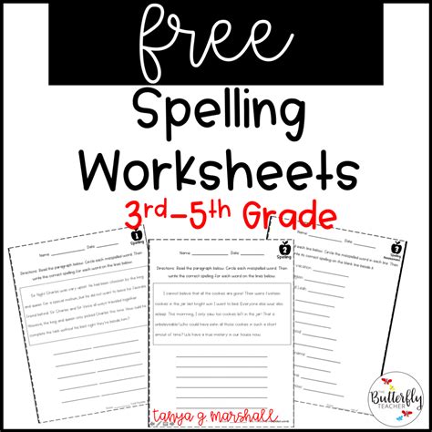 Printable Spelling Worksheets For 5th Grade Lit438dld