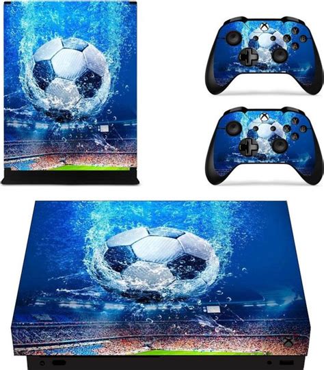 Xbox One X Sticker Xbox One X Console Skin Blue Soccer Xbox One X