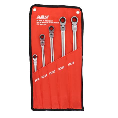 Abn Metric Extra Long Flex Head Double Box End Ratcheting Wrench