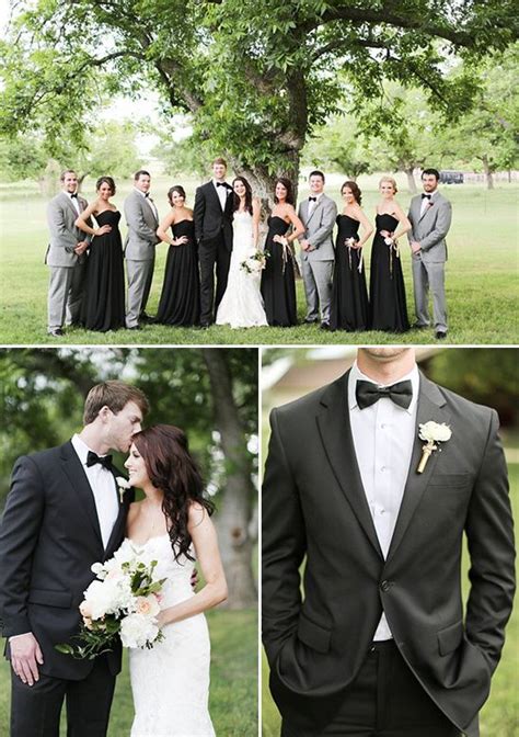 Black And Grey Wedding Party Attire Weddingchicks With Images Gray
