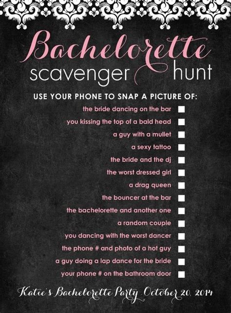 Yourbluray bachelor parties, aka a stag party, is what the movies are made out of. Bachelorette scavenger hunt! | Wedding | Pinterest ...