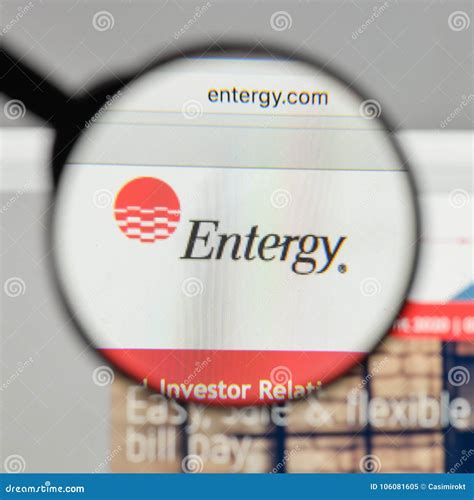 Milan Italy August 10 2017 Entergy Logo On The Website Home
