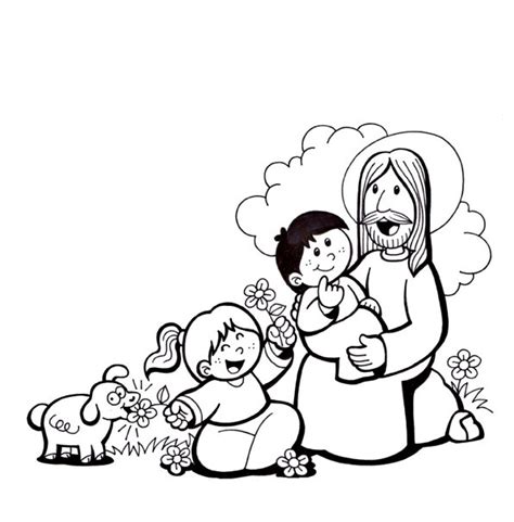 El Rincón De Las Melli Dibujo Jesus Y Los Niños