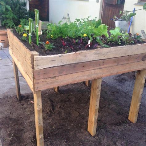 Flip over the whole thing, and insert a few screws through the bottom of the pallet into the 2x4s. How to Make a Pallet Garden Bed? | Pallet garden box ...