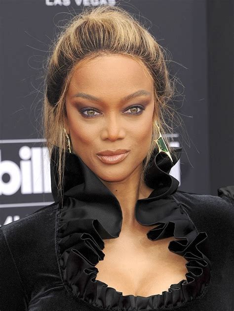 Tyra Banks All Nude In Stello Jumpsuit And Studded Nova Slingbacks