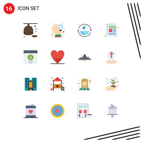 conjunto do 16 moderno ui ícones símbolos sinais para interface notícia