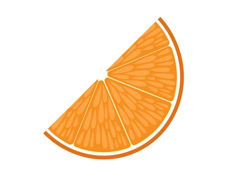 Premium Vector Flat Vector Orange Slice