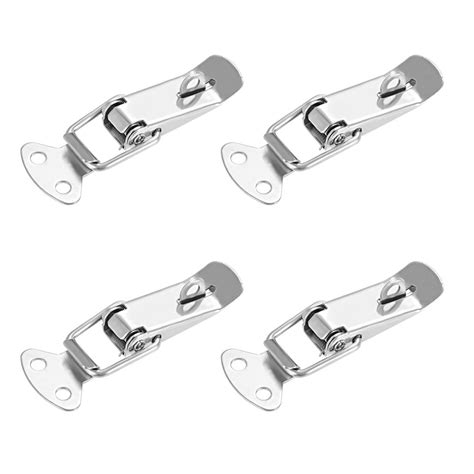 Uxcell 304 Stainless Steel Spring Loaded Toggle Latch 4 Pcs 72mm