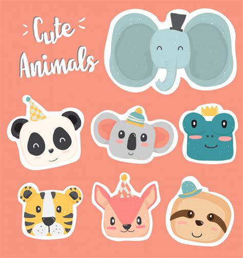 Coloriage.info te présente une collection de 97 coloriages animaux mignon à imprimer 🖨️ et dessin animaux mignon à colorier ️. Main Mignon Dessin Clipart Tête D'animal Sauvage En ...