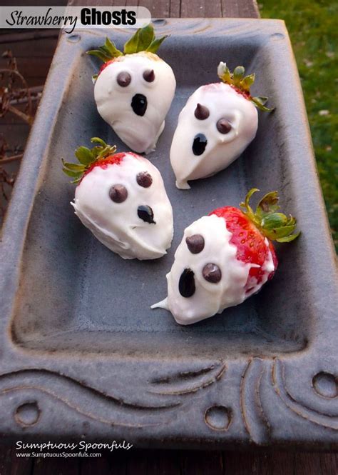 Strawberry Ghosts A Spooky Fun Idea For Halloween ~ Sumptuous