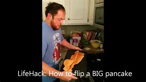 Lifehack How To Flip A Massive Pancake Youtube