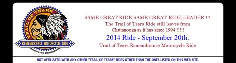 The Official Website Of The Trail Of Tears Motorcycle Ride