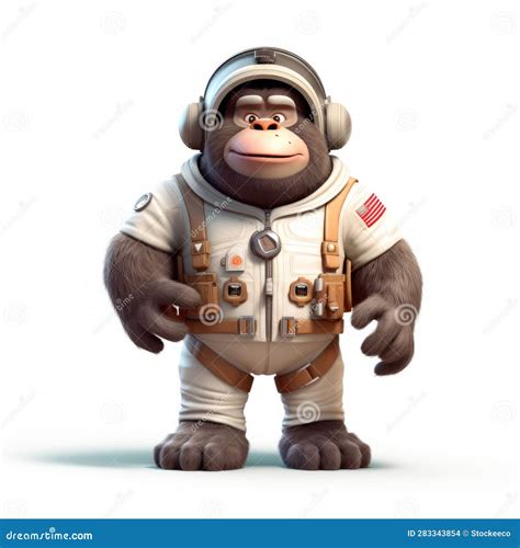 Desenho De Personagens Alegres Do Astronauta Do Rei Kong No Estilo Fotorealista D Ilustra O