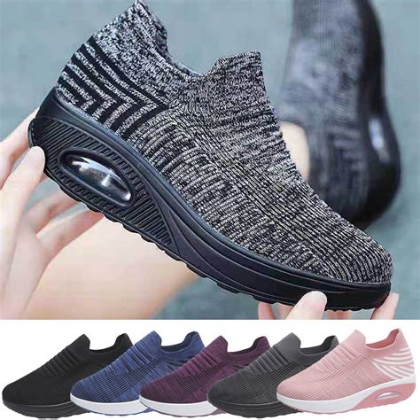 Outdoor Sports Sneakers Running Shoes Women Breathable Mesh Slip On Shoes Woman Sports Shoes