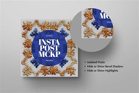Instagram Mockup 1080 X 1080 Px Square Post Set Avelina Studio