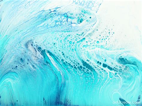 How To Make Amazing Ocean Art With Acrylic Pour Painting Art U Create