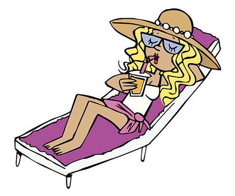 Best Sunbathing Beach Cartoon Tan Illustrations Royalty Free Vector Graphics And Clip Art Istock