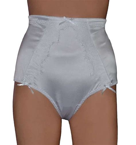 retro style high waisted knickers in black or white satin