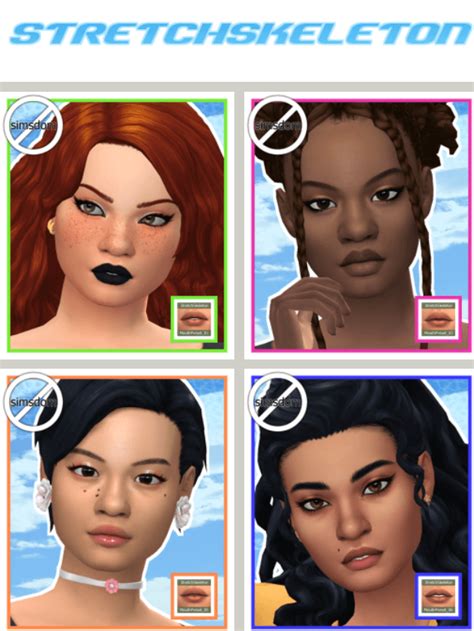 Sims 4 Korean Male Mouth Preset 01 The Sims Book Imag