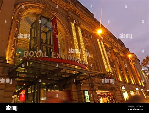 Manchester Royal Exchange Theatre At Night St Anns Square City