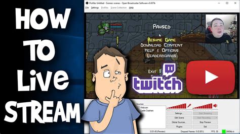 How To Live Stream On Youtube Or Twitch Step By Step Streaming Game