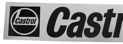 Large Castrol Sticker Black And White