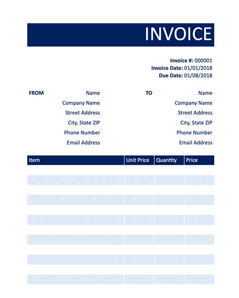 Free Invoice Templates Printable PDF Word Excel
