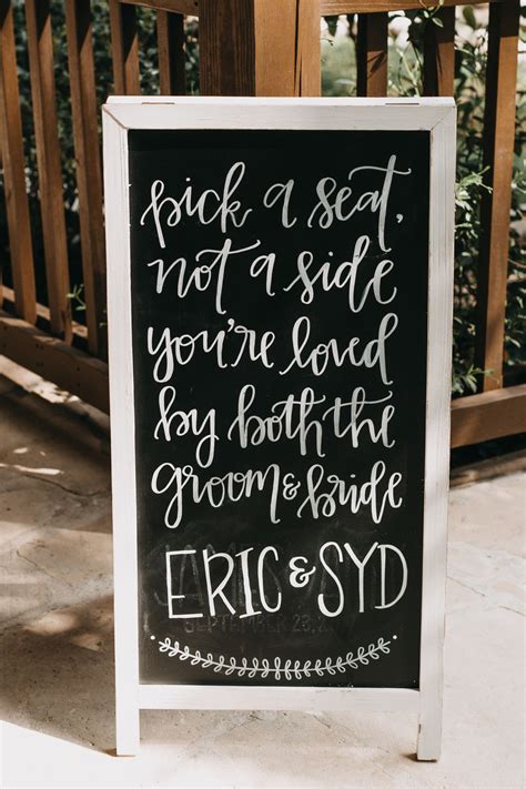 Wedding Ceremony Chalkboard Sign Outdoor Wedding Signs Pick A