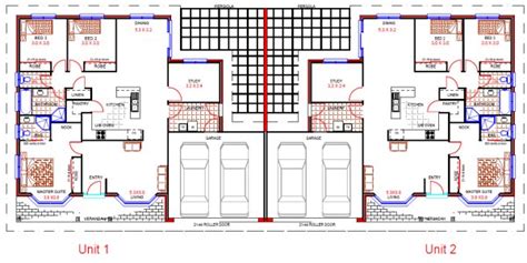 4 x 8 bedroom narrow townhouse 491du bed 6 bath car plans australia. Australian Duplex Design - 6 Bedroom Duplex Design-duplex ...