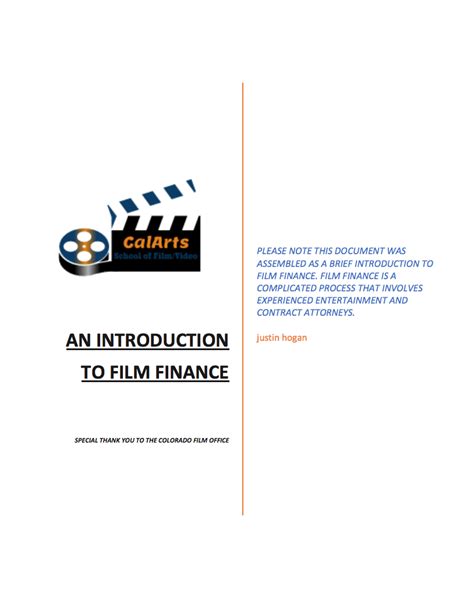 An Introduction To Film Finance 2 Pop