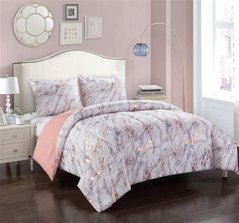 Free shipping on prime eligible orders. Your Zone Metallic Marble Comforter Bedding Set, Twin/Twin ...