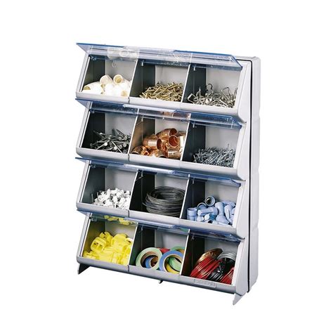 Stack On 1438 In Clear View 12 Bin Organizer Cb 12 The Home Depot