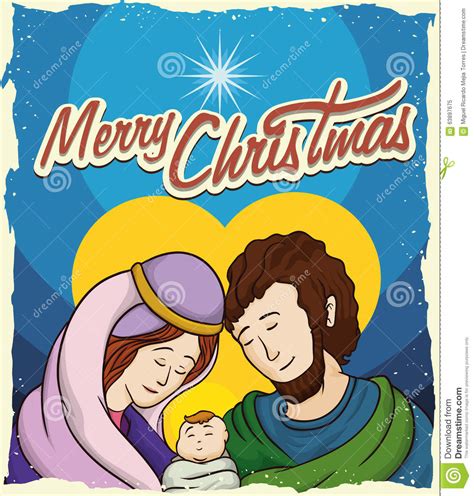 Download Holy Family Postcard, Vector Illustration Stock Vector - Illustration of kind, family: 63897675