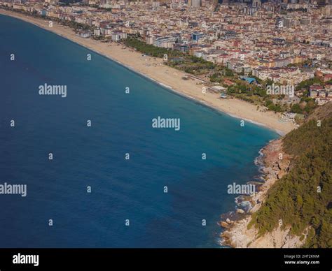 Alanya Turkey Winter Walk By Mediterranean Sea Ariel View Of Alanya Harbor From Alanya