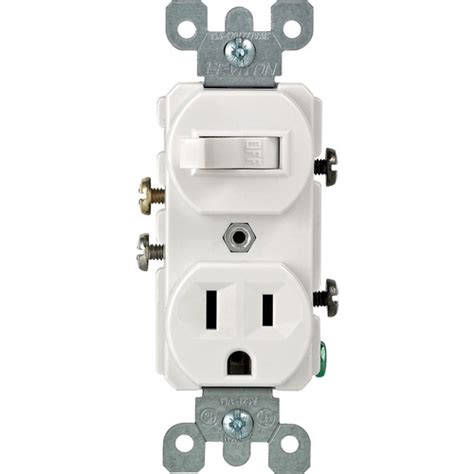 Leviton 05225 0ws Switch And Receptacle 15 Amps Single Pole Combination