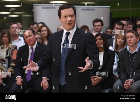 Premierminister David Cameron Und Bundeskanzler George Osborne Sprechen